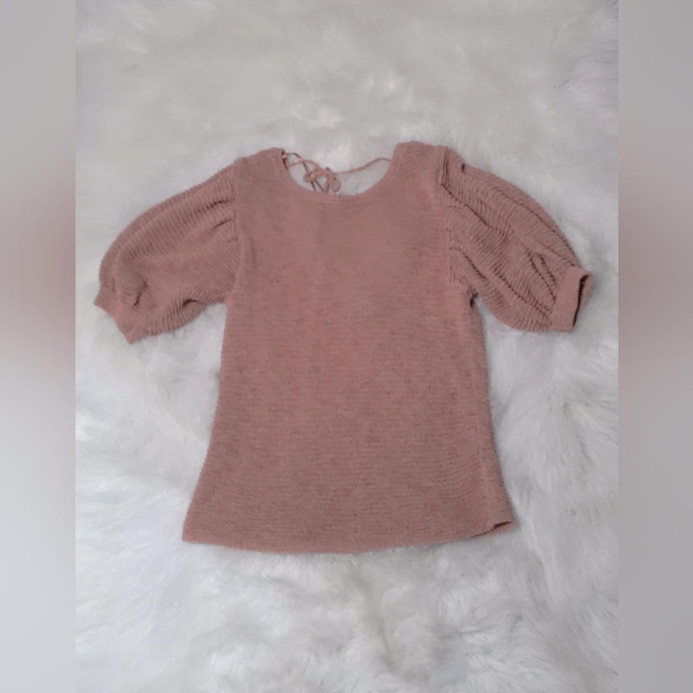 MNG Short Sleeved Open Back Sweater Size S